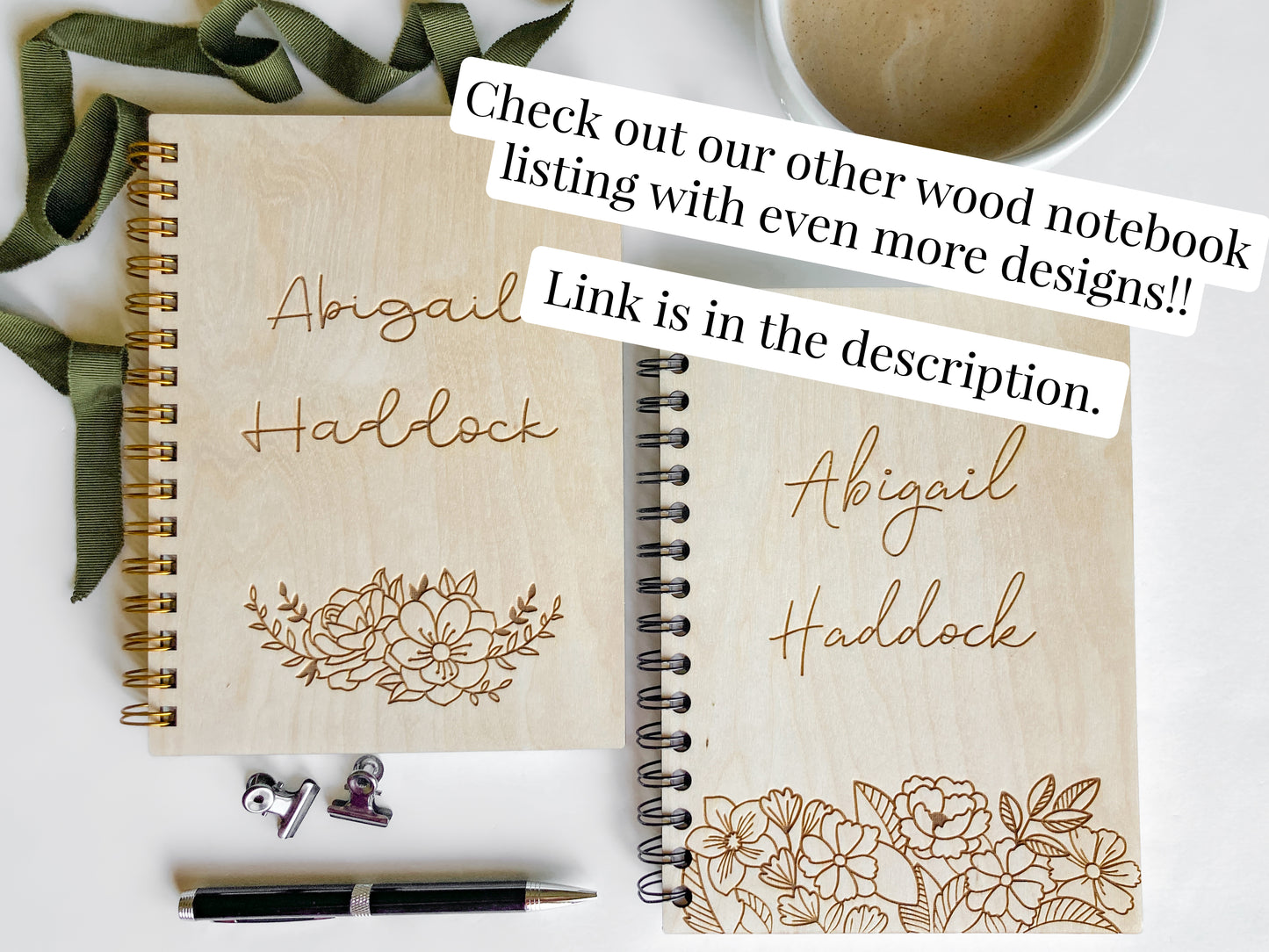 Personalized Notebook Journal or Sketchbook