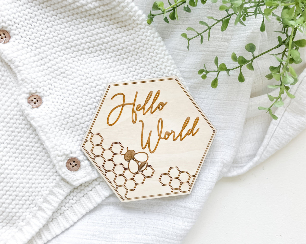 Honeycomb Honey Bee Baby Milestone Markers – photo 6