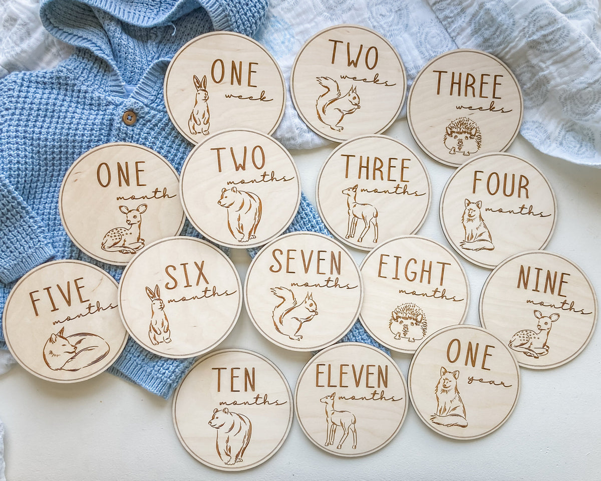 Woodland Animals Milestones Markers – photo 6