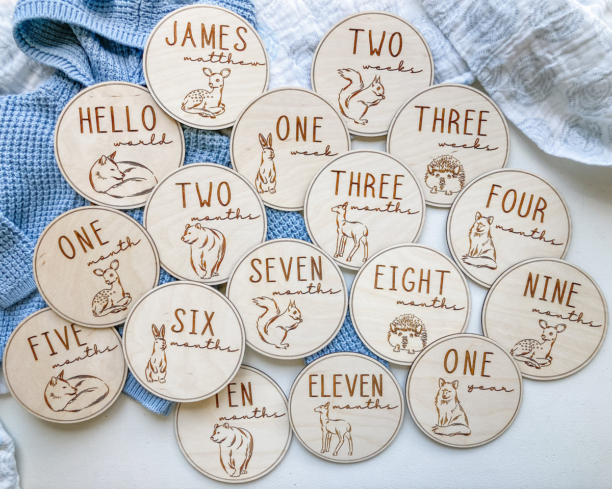 Woodland Animals Milestones Markers – photo 3