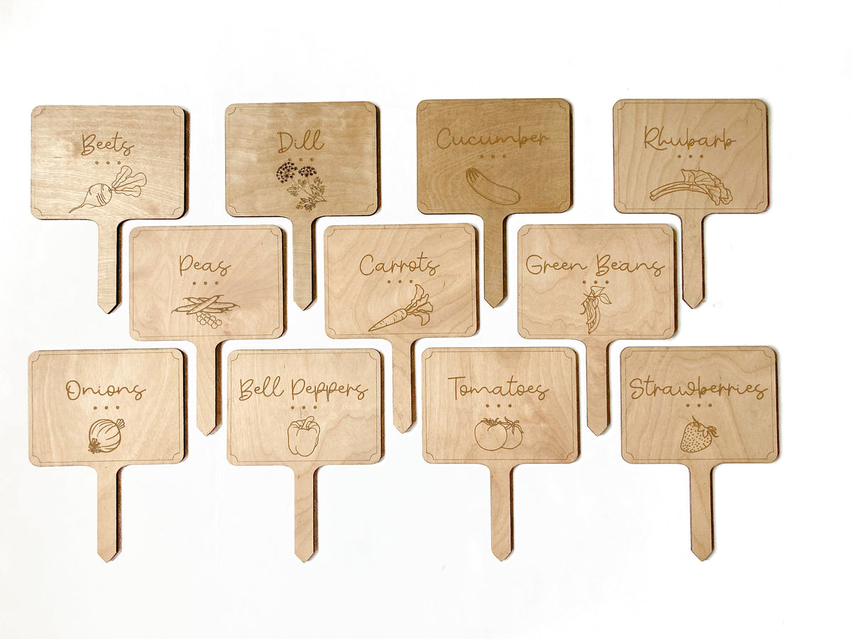 Wood Vegetable Herb Garden Stake – photo 2