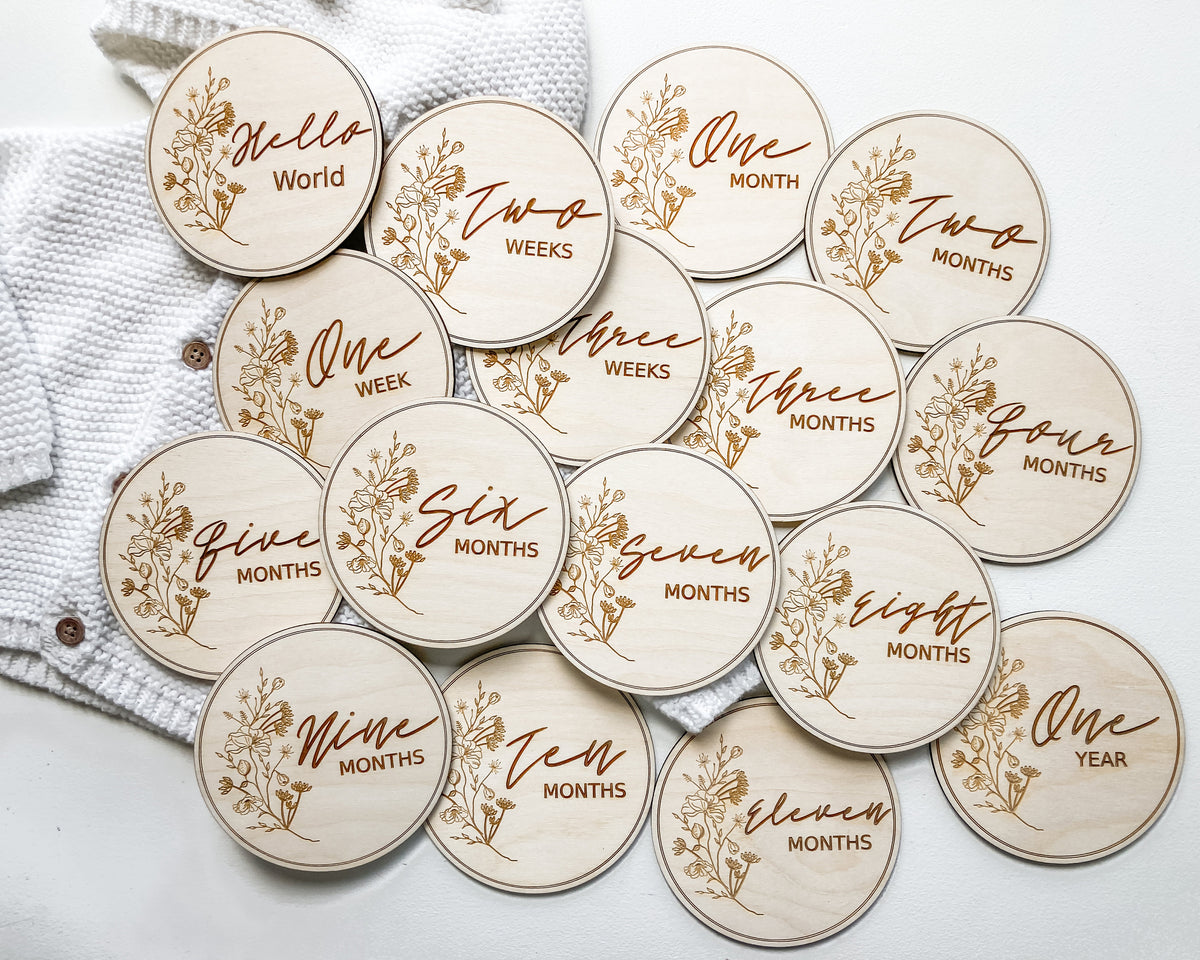 Wildflower Baby Monthly Milestone Markers – photo 8