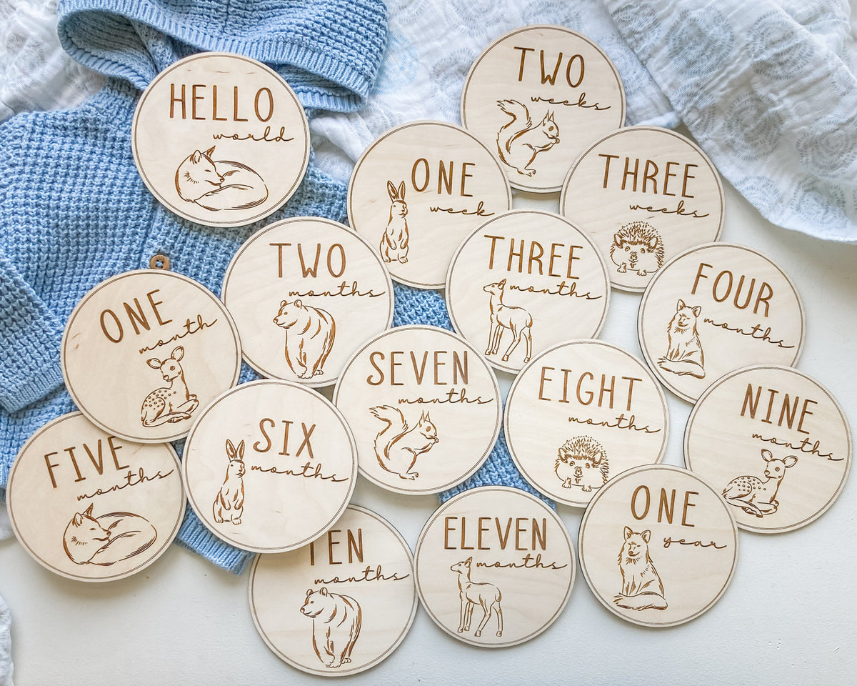 Woodland Animals Milestones Markers – photo 5