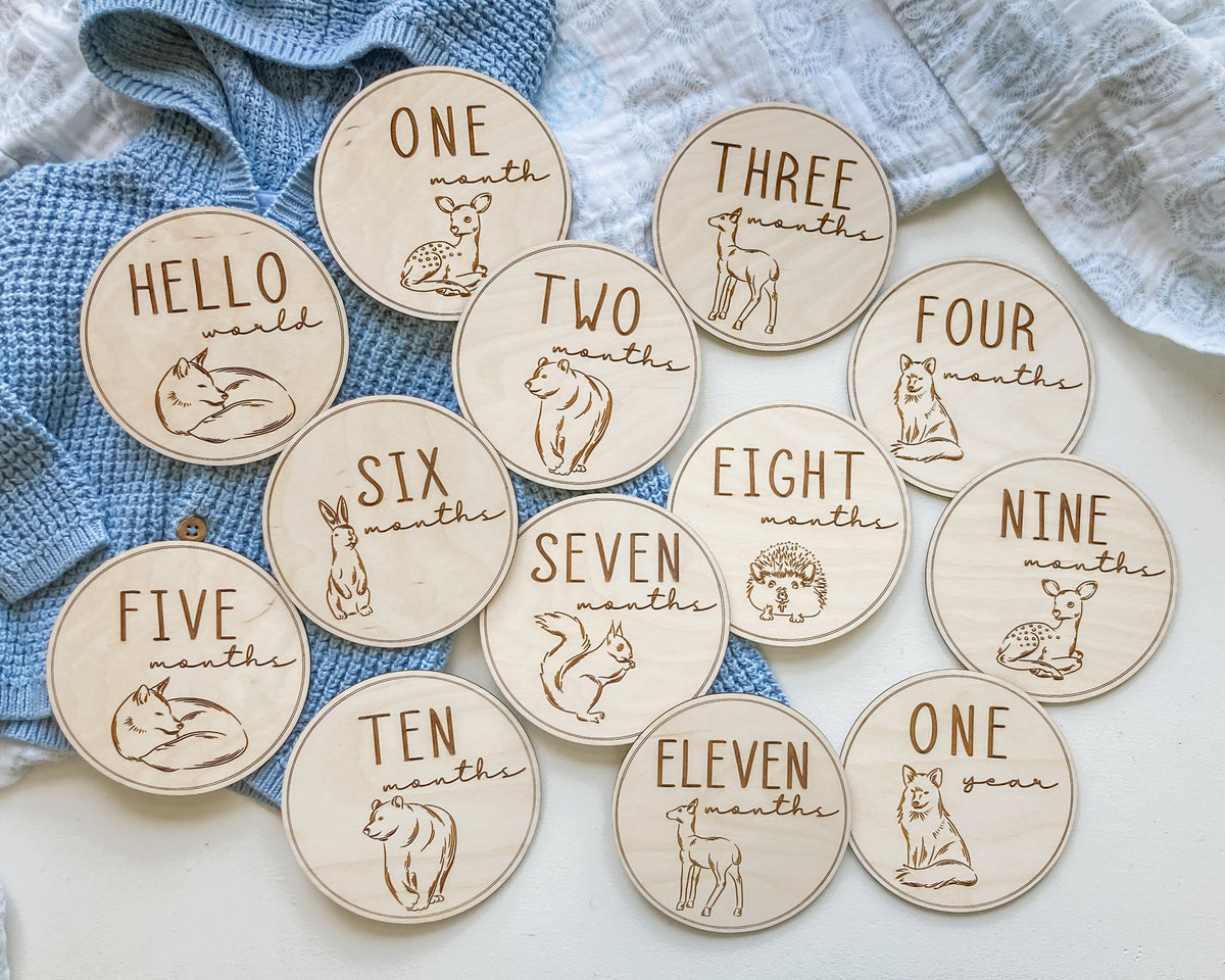 Woodland Animals Milestones Markers – photo 8