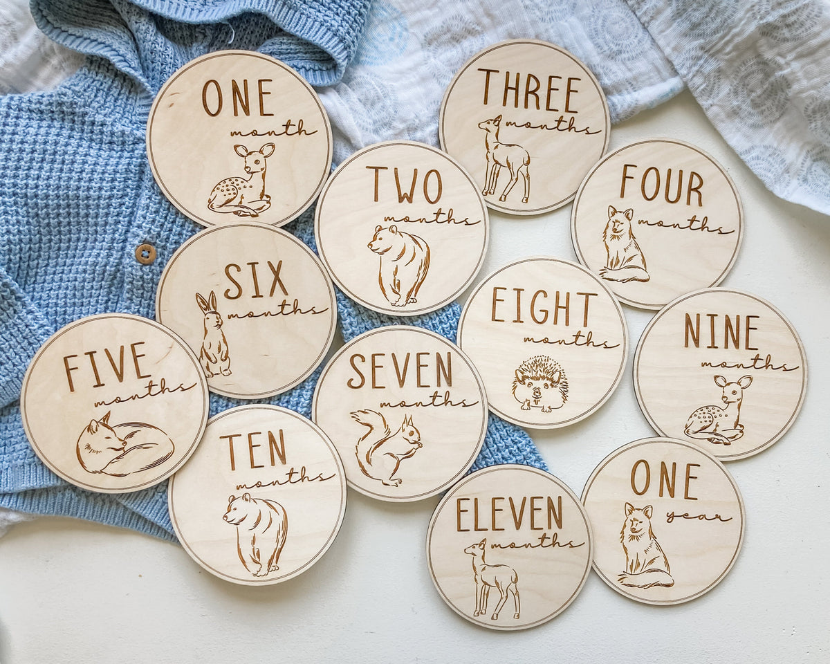 Woodland Animals Milestones Markers – photo 9