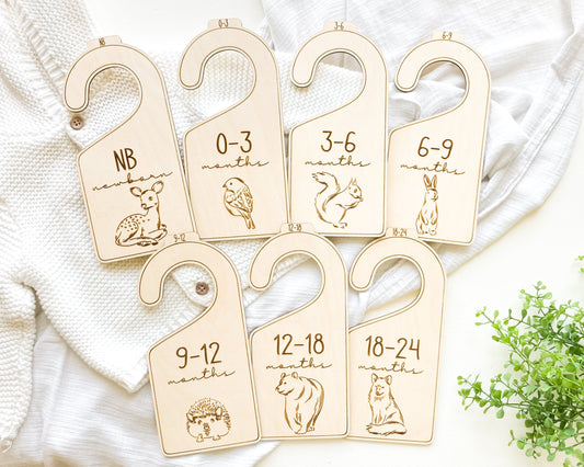 Woodland Animals Baby Closet Dividers