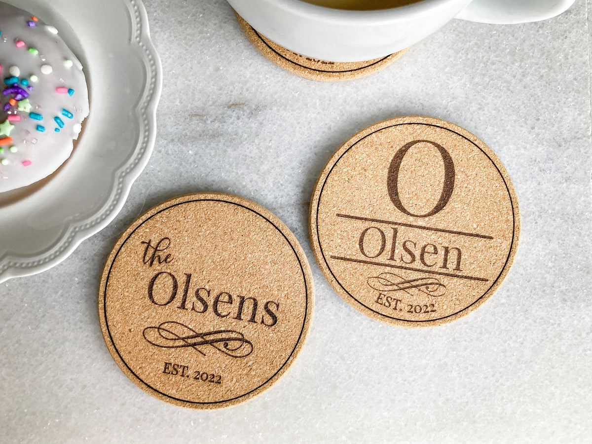 Modern Personalized Cork Coaster – photo 9