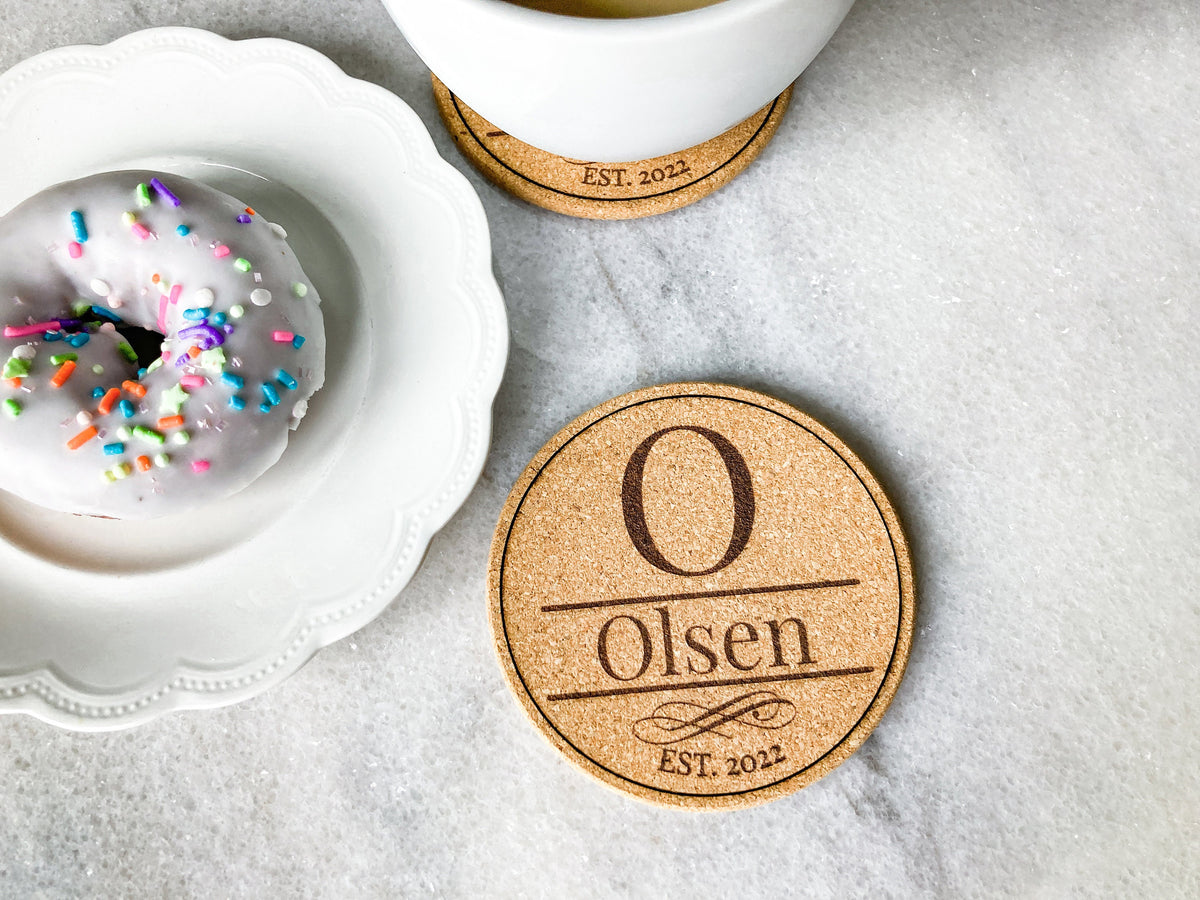 Modern Personalized Cork Coaster – photo 5