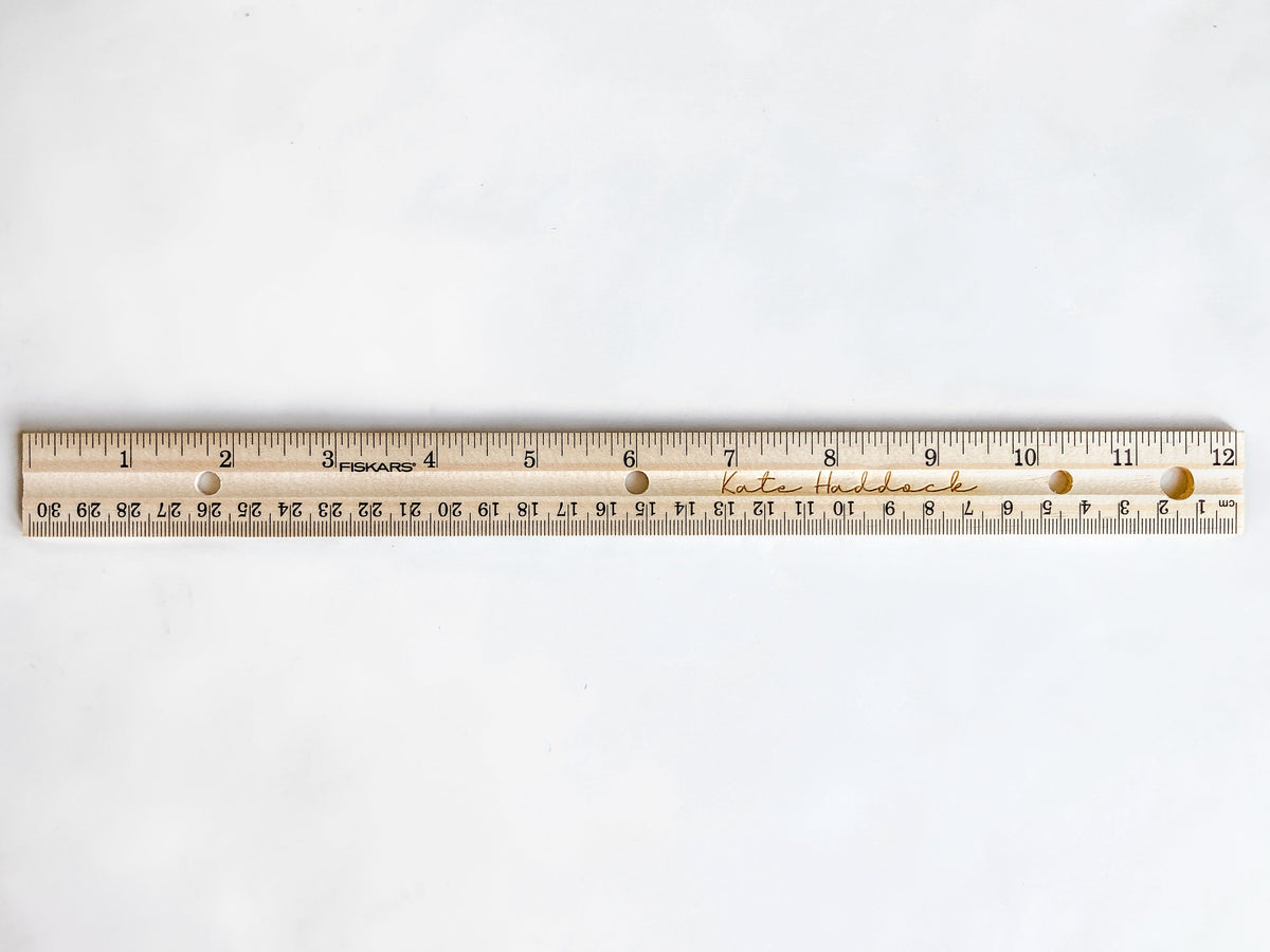 Personalized Wood 12 Inch Ruler with cm – photo 4