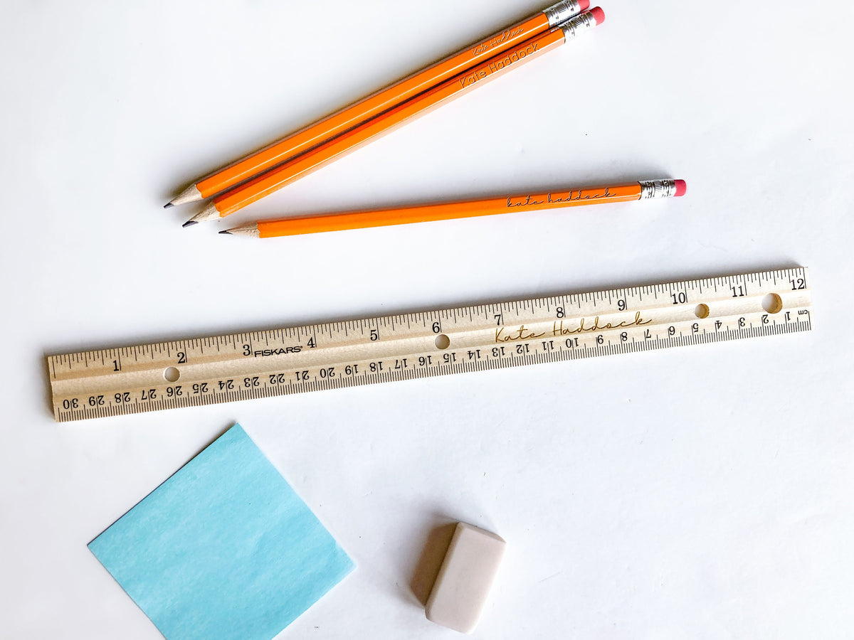 Personalized Wood 12 Inch Ruler with cm – photo 3