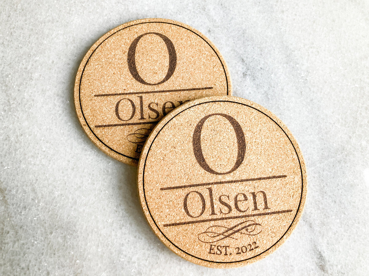 Modern Personalized Cork Coaster – photo 7