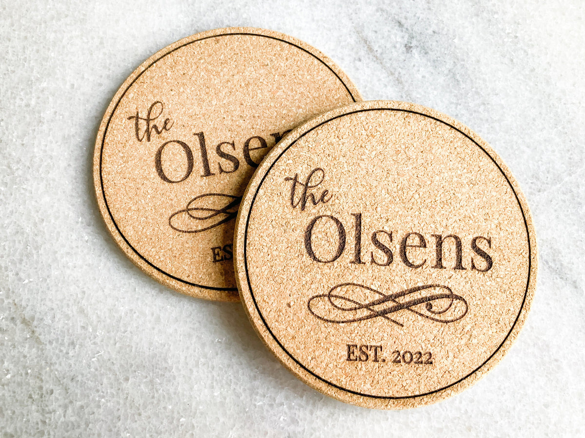 Modern Personalized Cork Coaster – photo 8