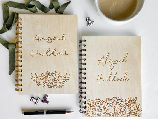 Personalized Floral Notebook