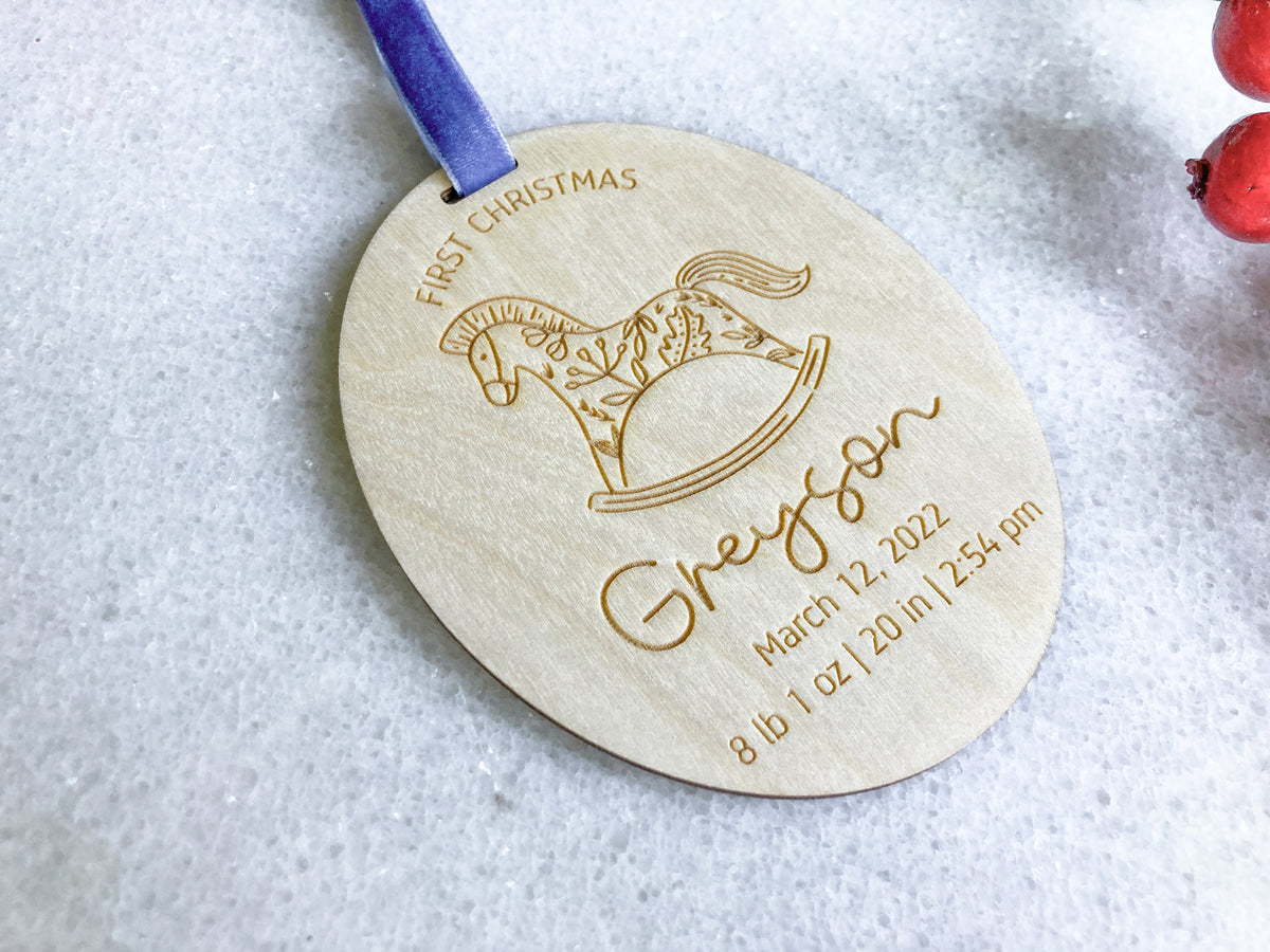 Personalized Baby's First Christmas Ornament – Birth Stats Keepsake – photo 7
