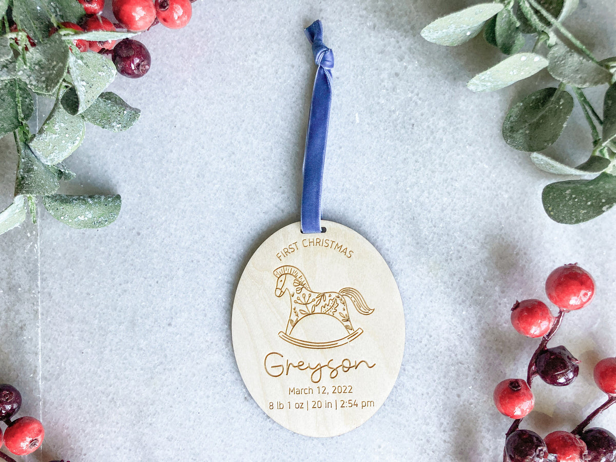 Personalized Baby's First Christmas Ornament – Birth Stats Keepsake – photo 6
