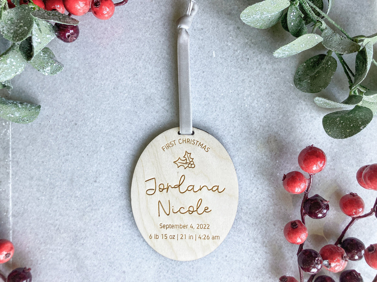 Personalized Baby's First Christmas Ornament – Birth Stats Keepsake – photo 8