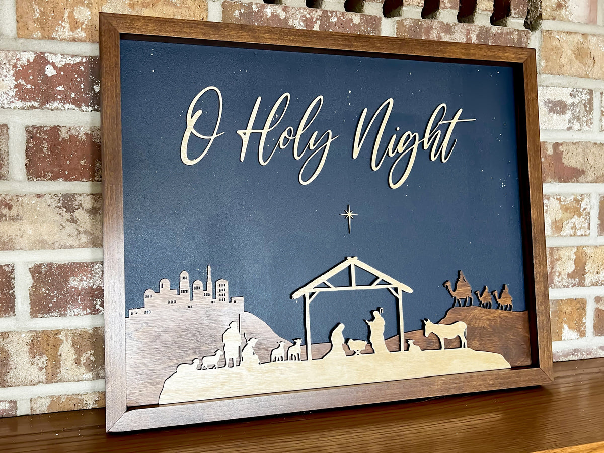 Wood Nativity Sign – photo 4