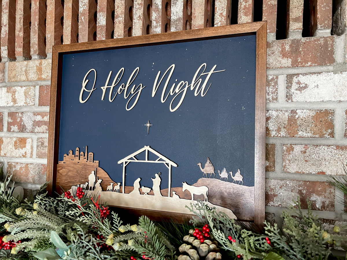Wood Nativity Sign – photo 2