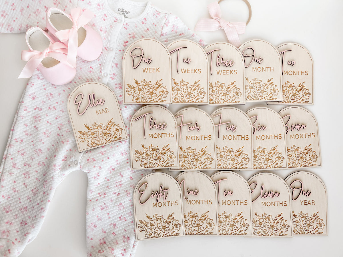 Floral Baby Monthly Milestone Markers – photo 8