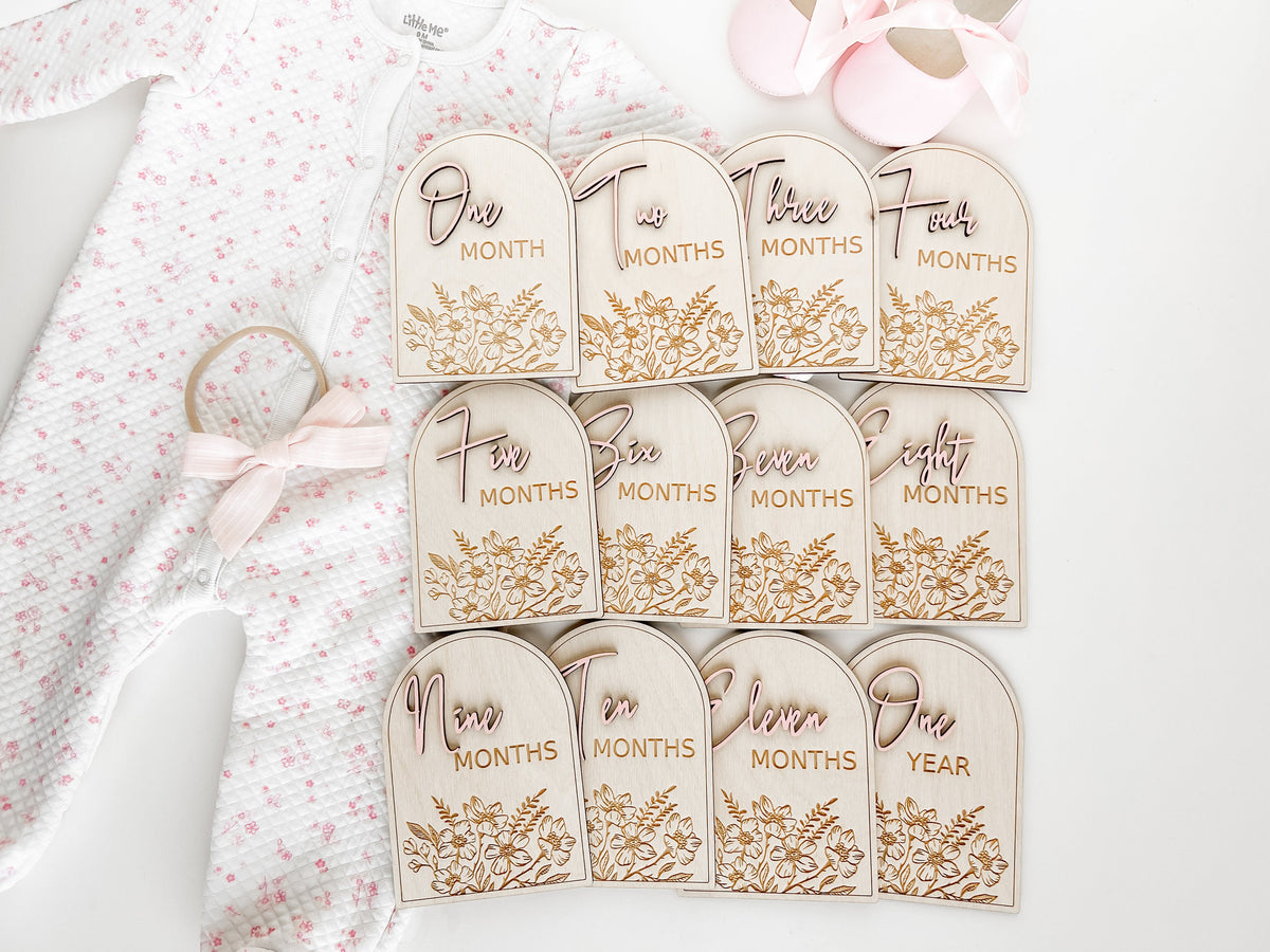 Floral Baby Monthly Milestone Markers – photo 3