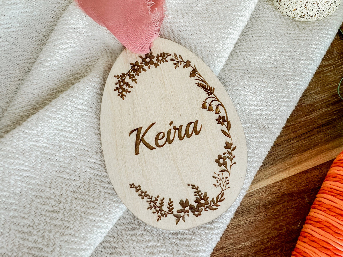 Floral Egg Easter Basket Tag – photo 5