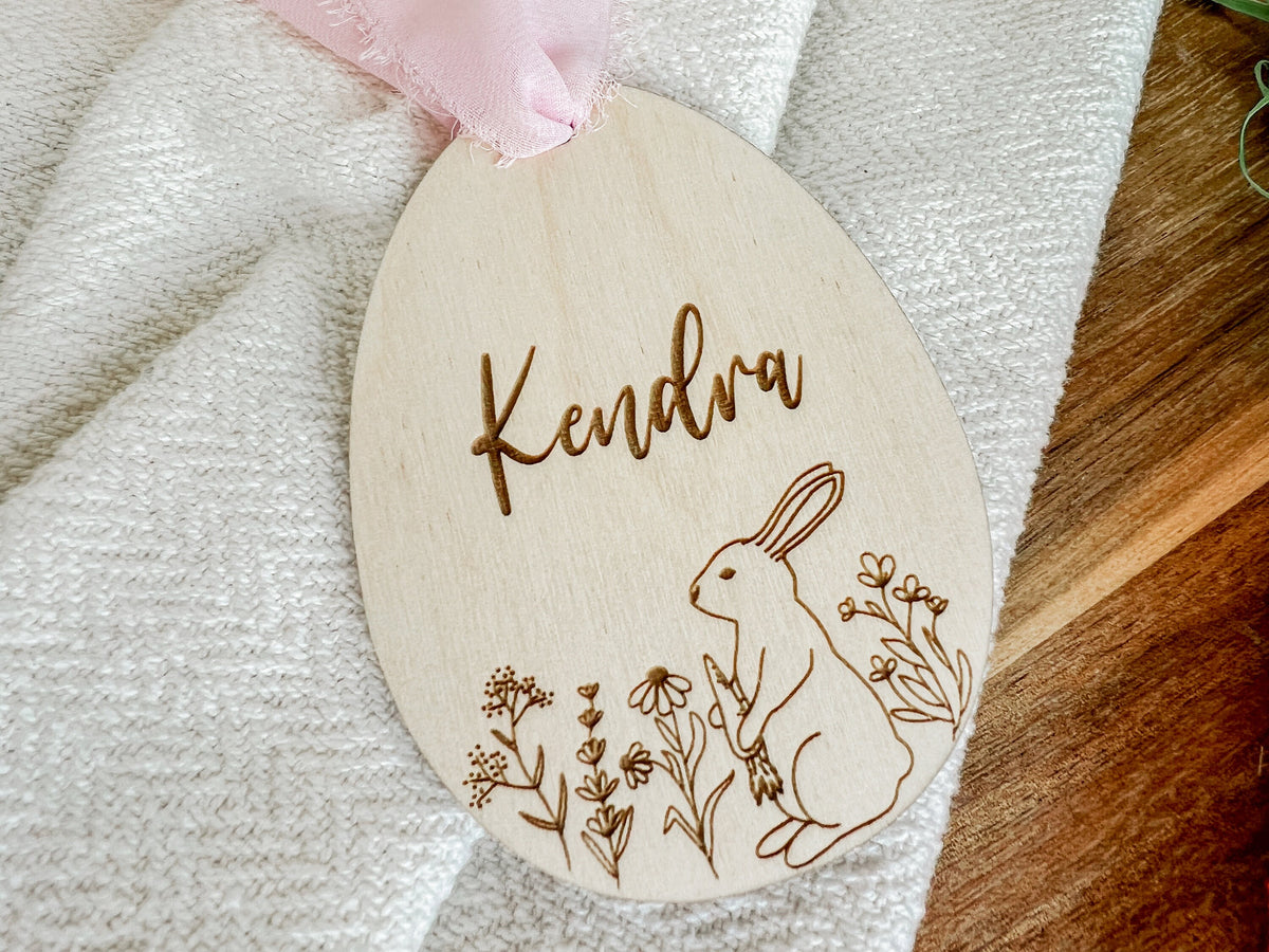 Floral Bunny Easter Basket Tag – photo 6