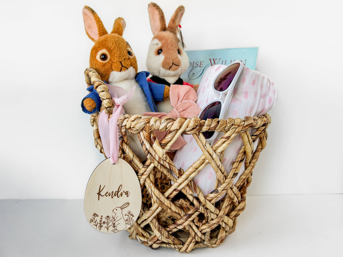 Floral Bunny Easter Basket Tag – photo 2
