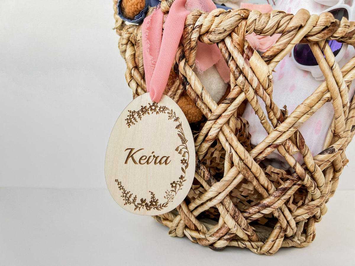 Floral Egg Easter Basket Tag – photo 3