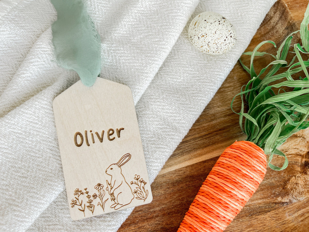 Floral Bunny Easter Basket Tag – photo 5