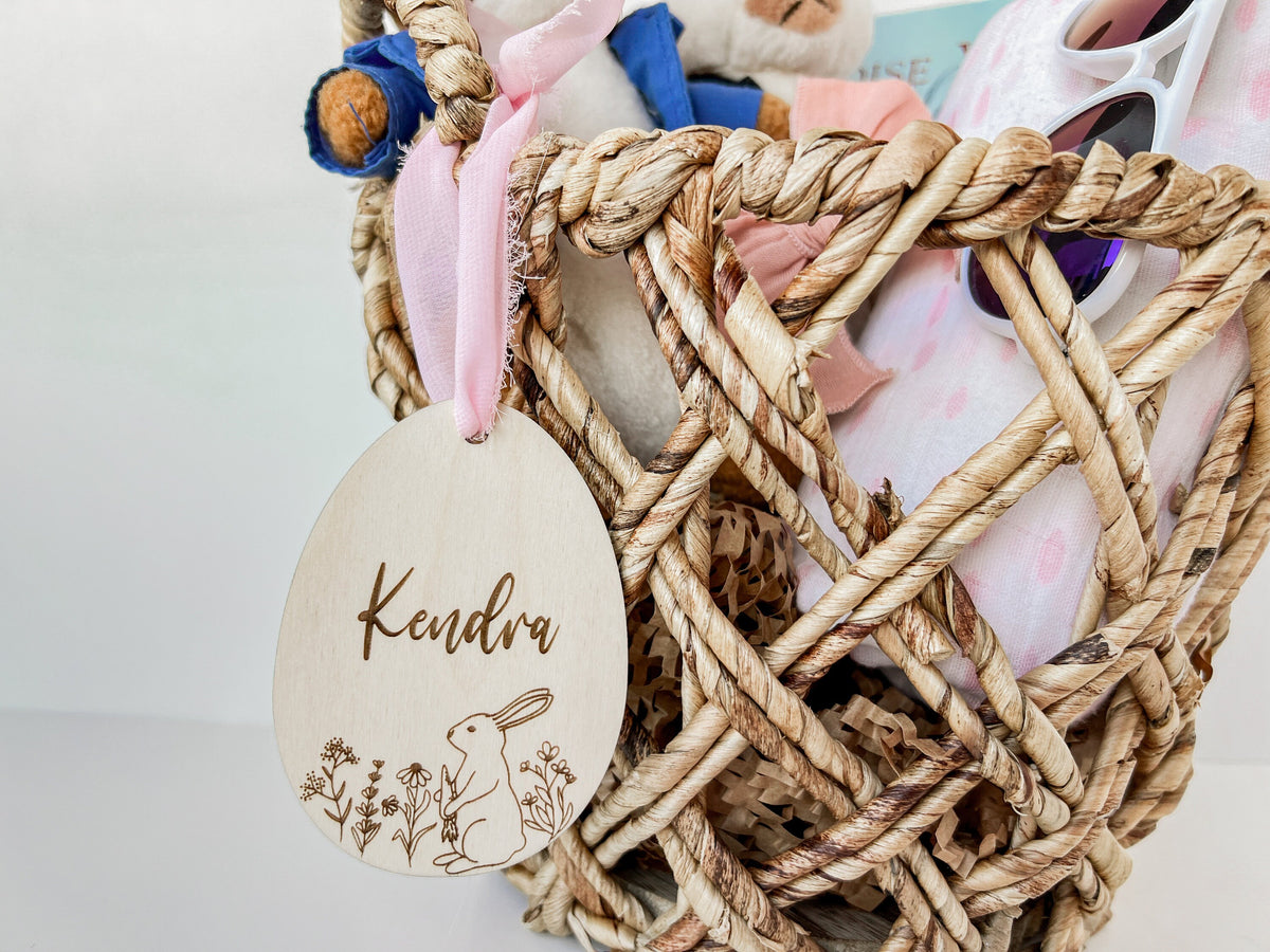 Floral Bunny Easter Basket Tag – photo 3