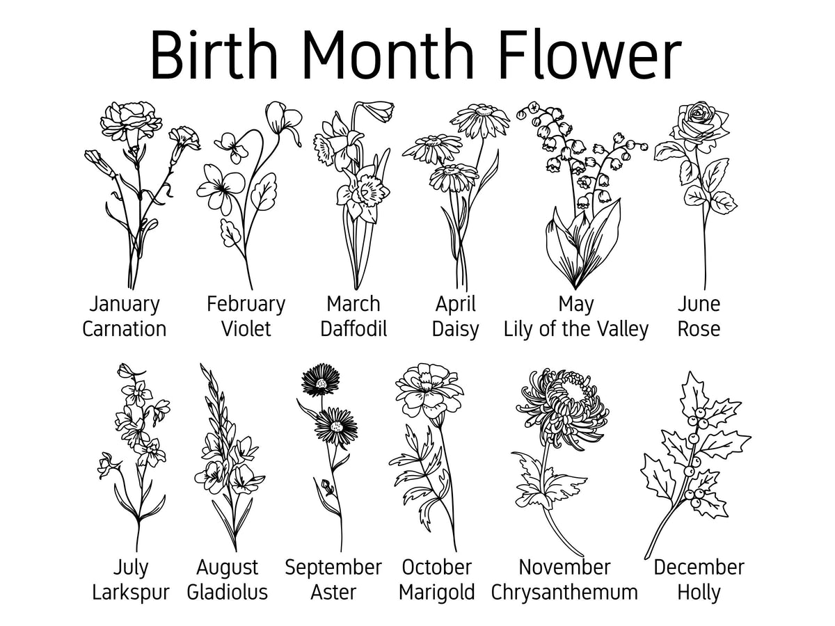 Personalized Rattan Wicker Birth Month Flower Sign – photo 7