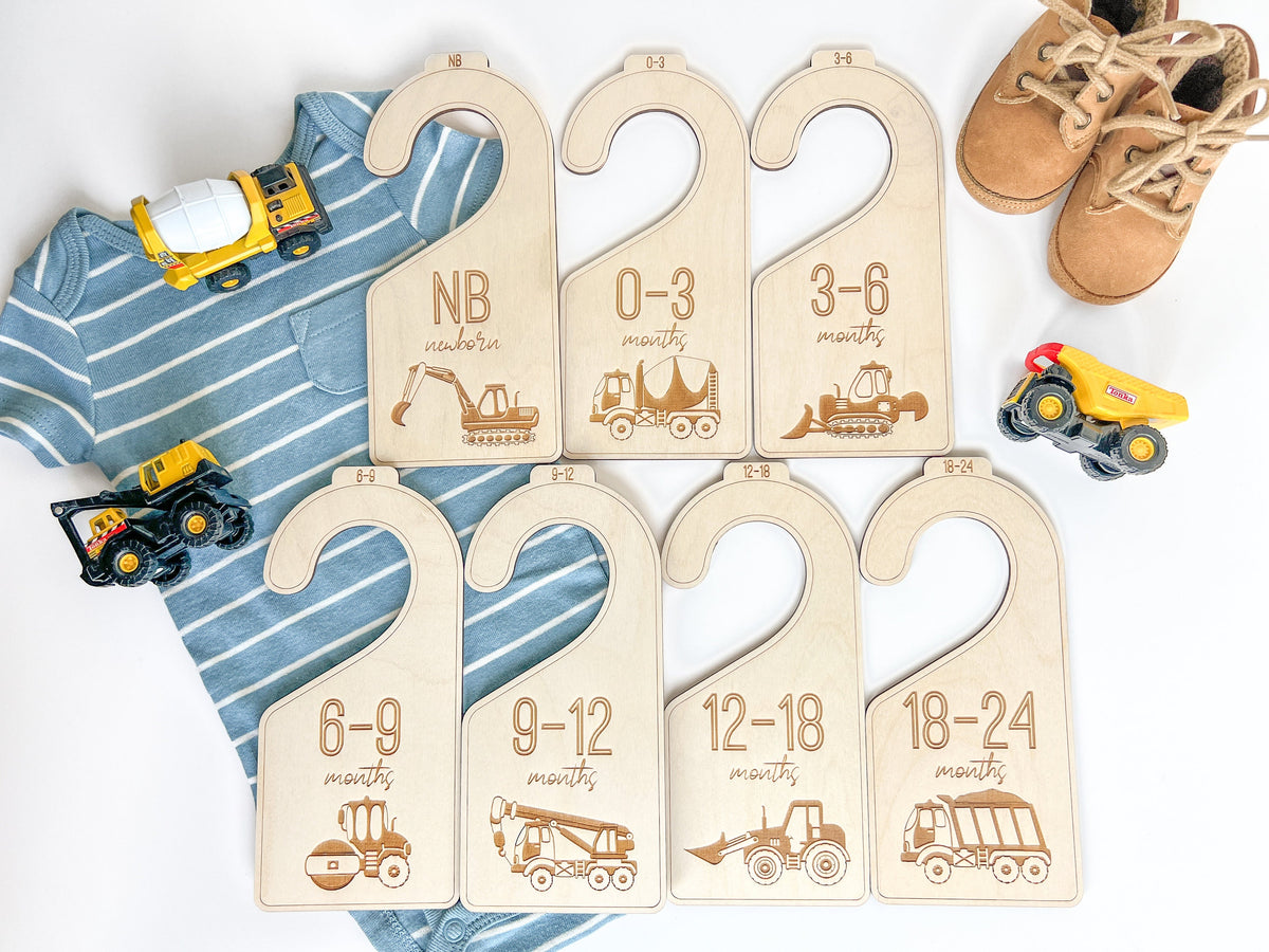 Construction Trucks Baby Boys Closet Dividers
