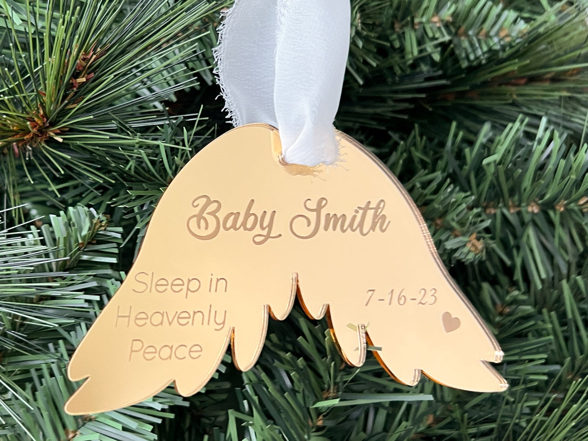 Personalized Mirrored Acrylic Miscarriage Ornament