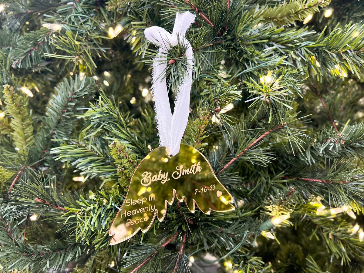 Personalized Mirrored Acrylic Miscarriage Ornament – photo 4