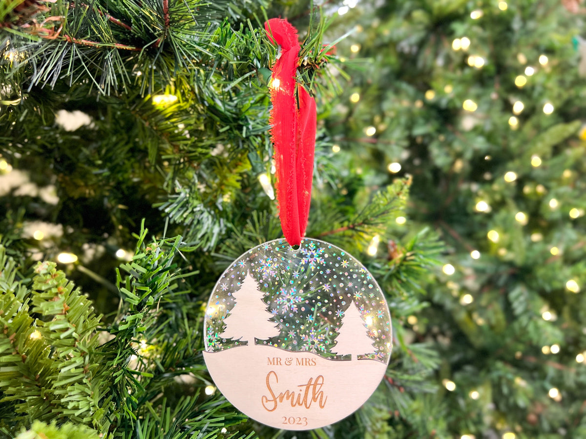 Personalized Mr & Mrs Ornament – photo 3