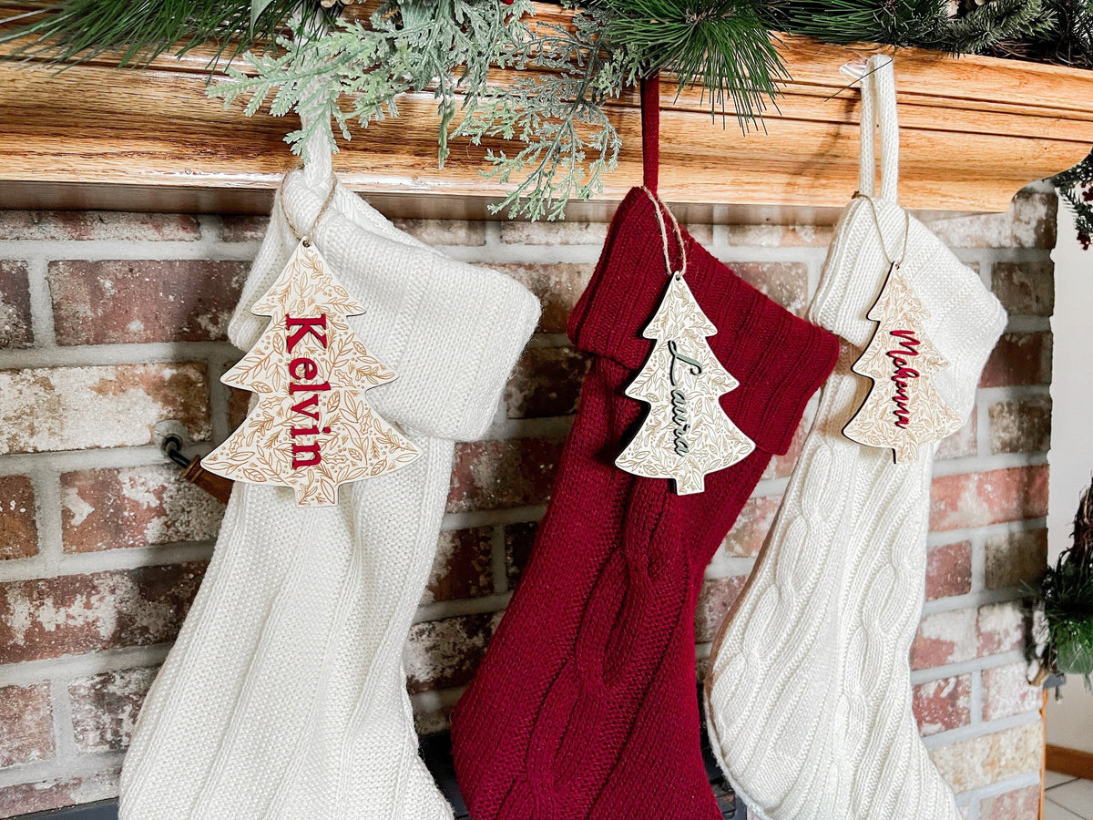 Christmas Stocking Name Tag Custom