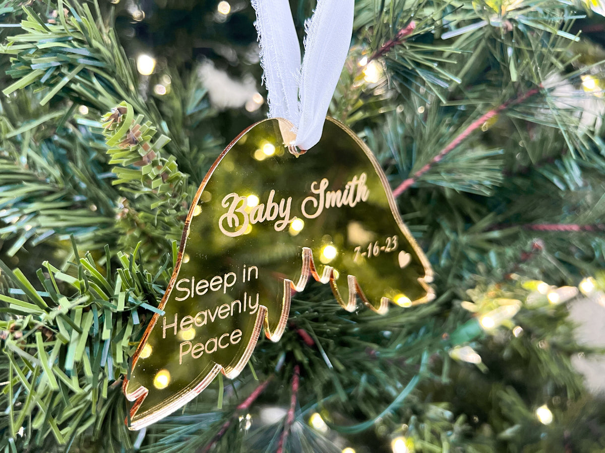 Personalized Mirrored Acrylic Miscarriage Ornament – photo 5