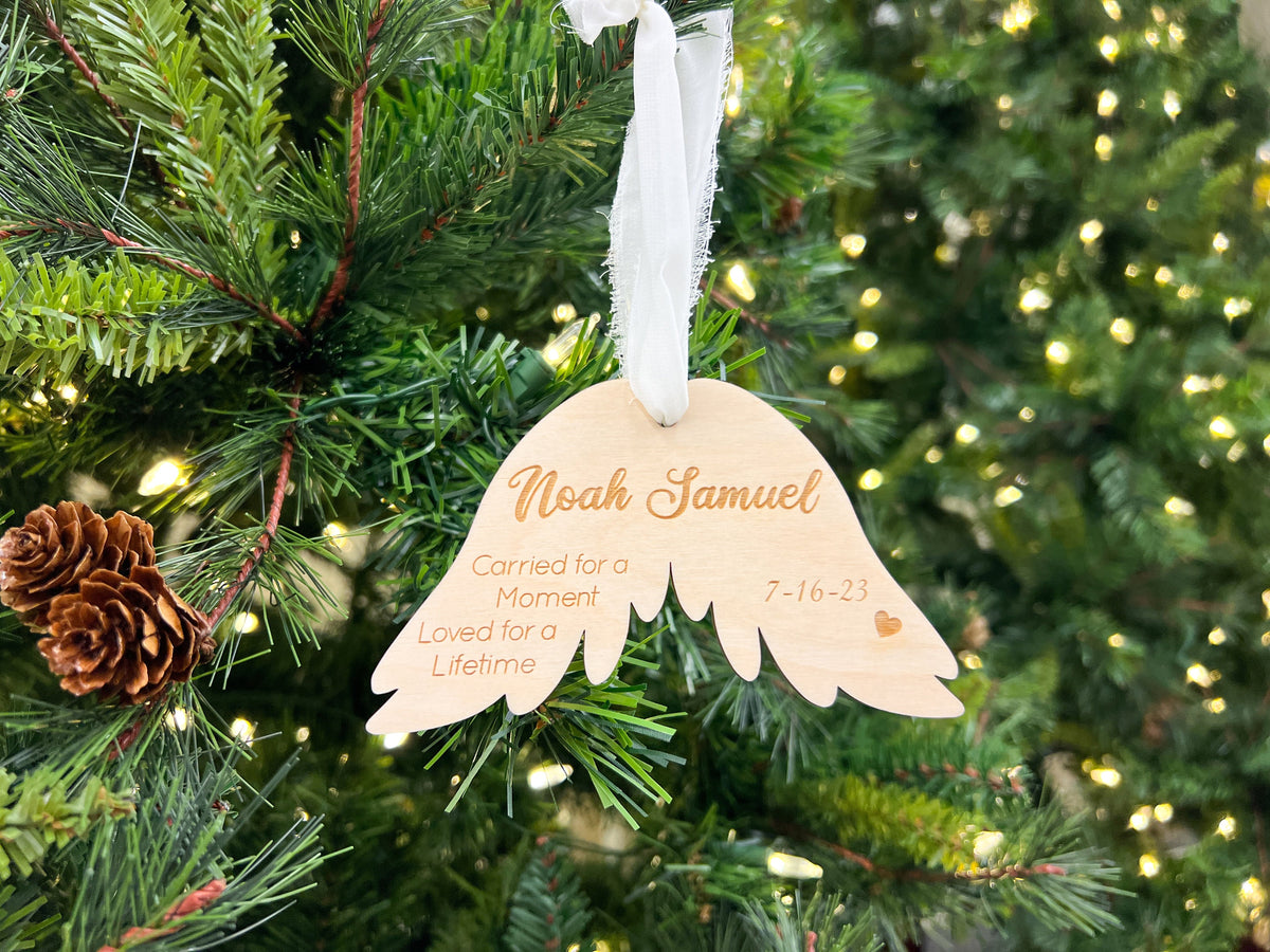 Personalized Mirrored Acrylic Miscarriage Ornament – photo 2