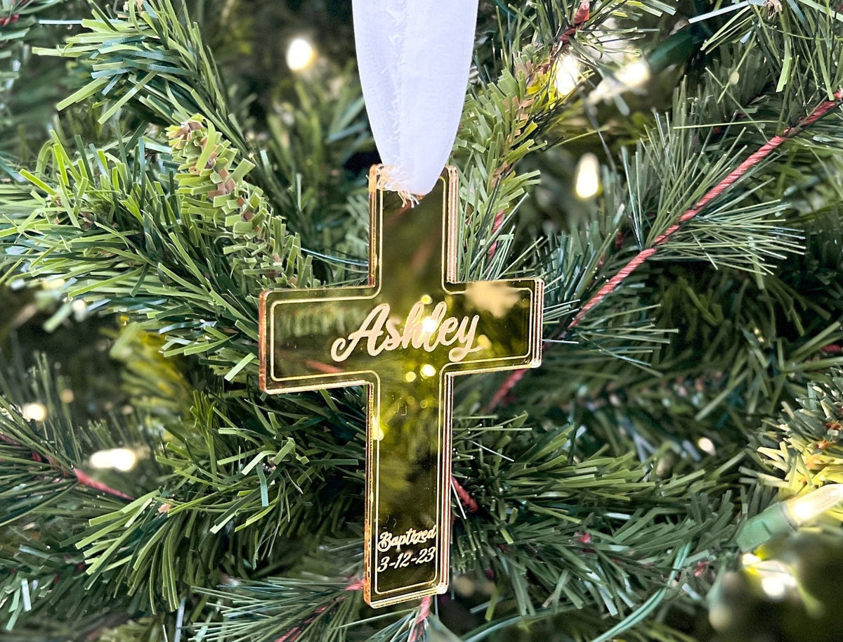 Personalized Christening Ornament – Name Date Custom Baptism Ornament – photo 6