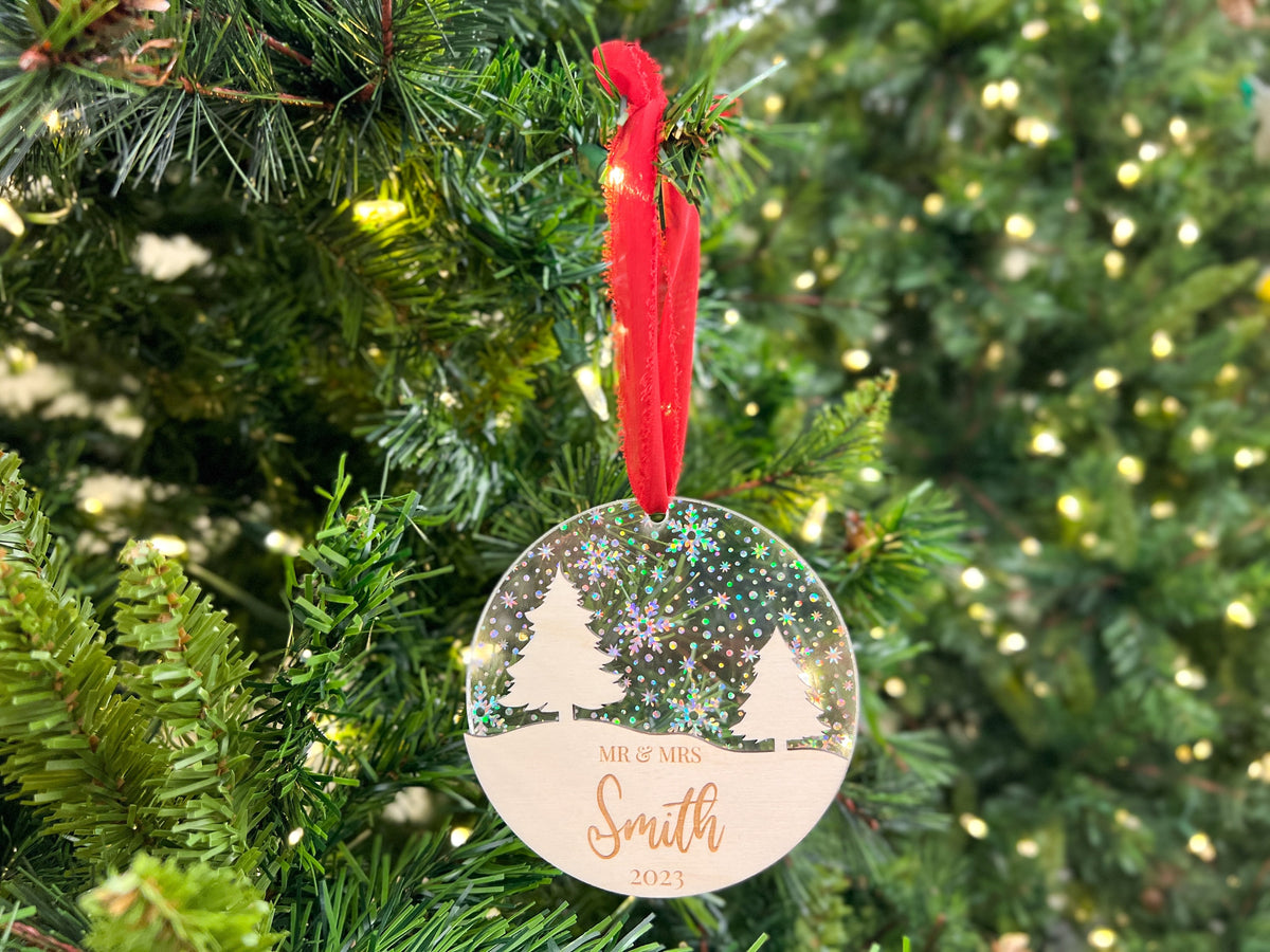 Personalized Mr & Mrs Ornament – photo 2