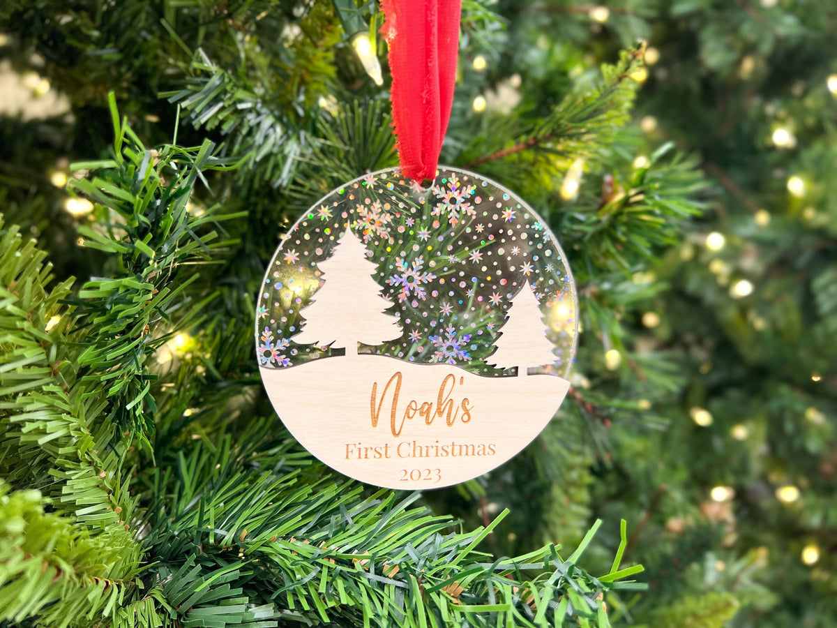 Personalized Baby's First Christmas Ornament – Baby Name Keepsake