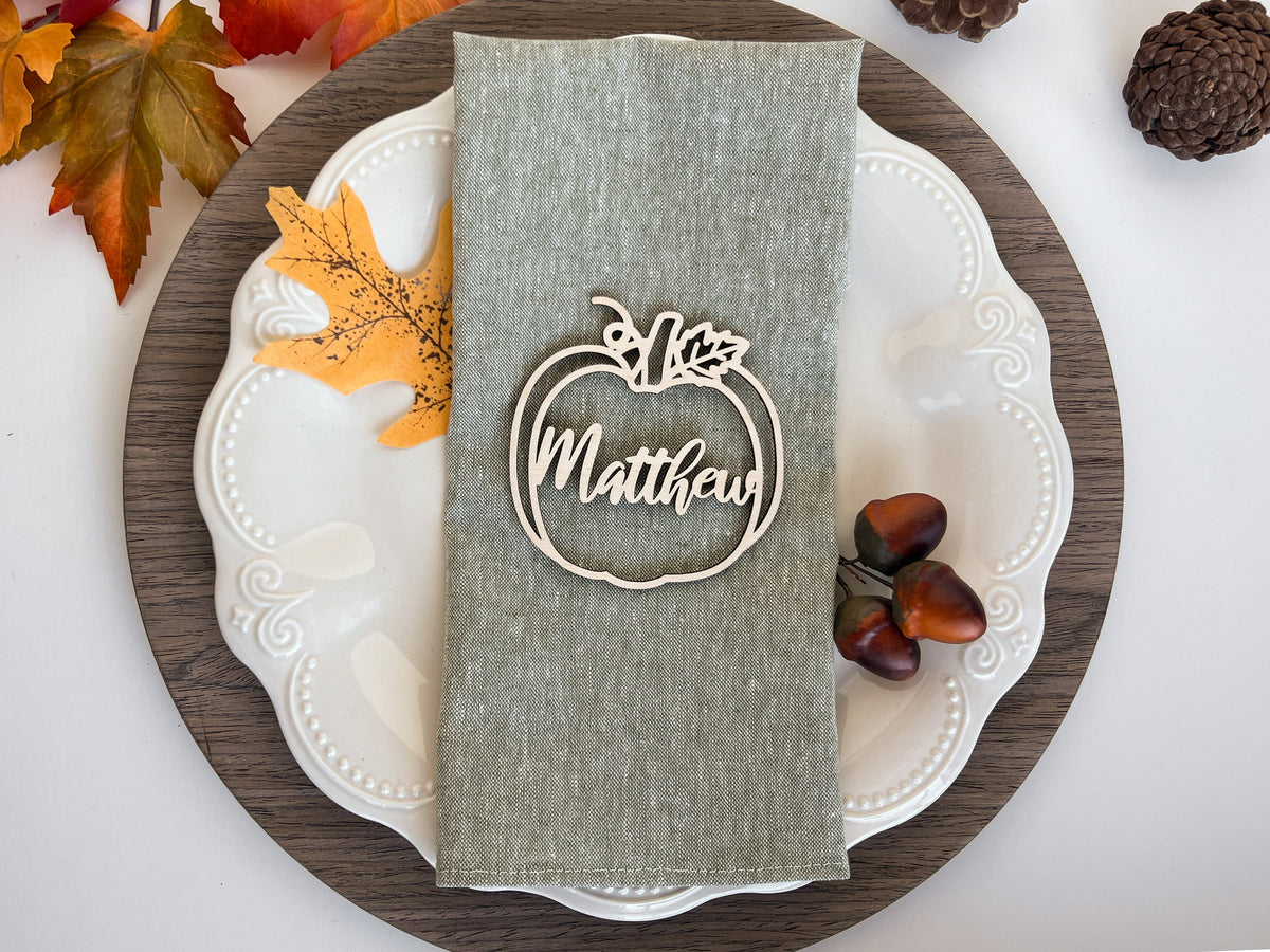Thanksgiving Personalized Pumpkin Name Tags – photo 3