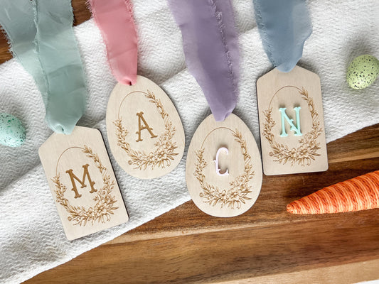 Floral Chinoiserie Easter Basket Tag