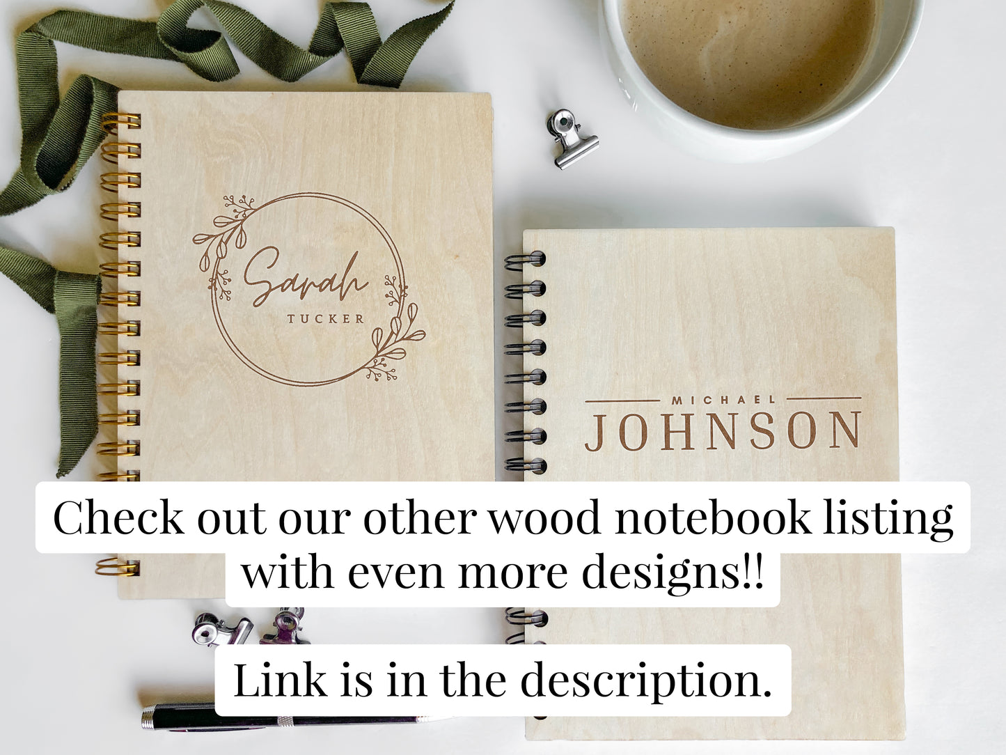 Personalized Floral Notebook Journals or Sketchbook