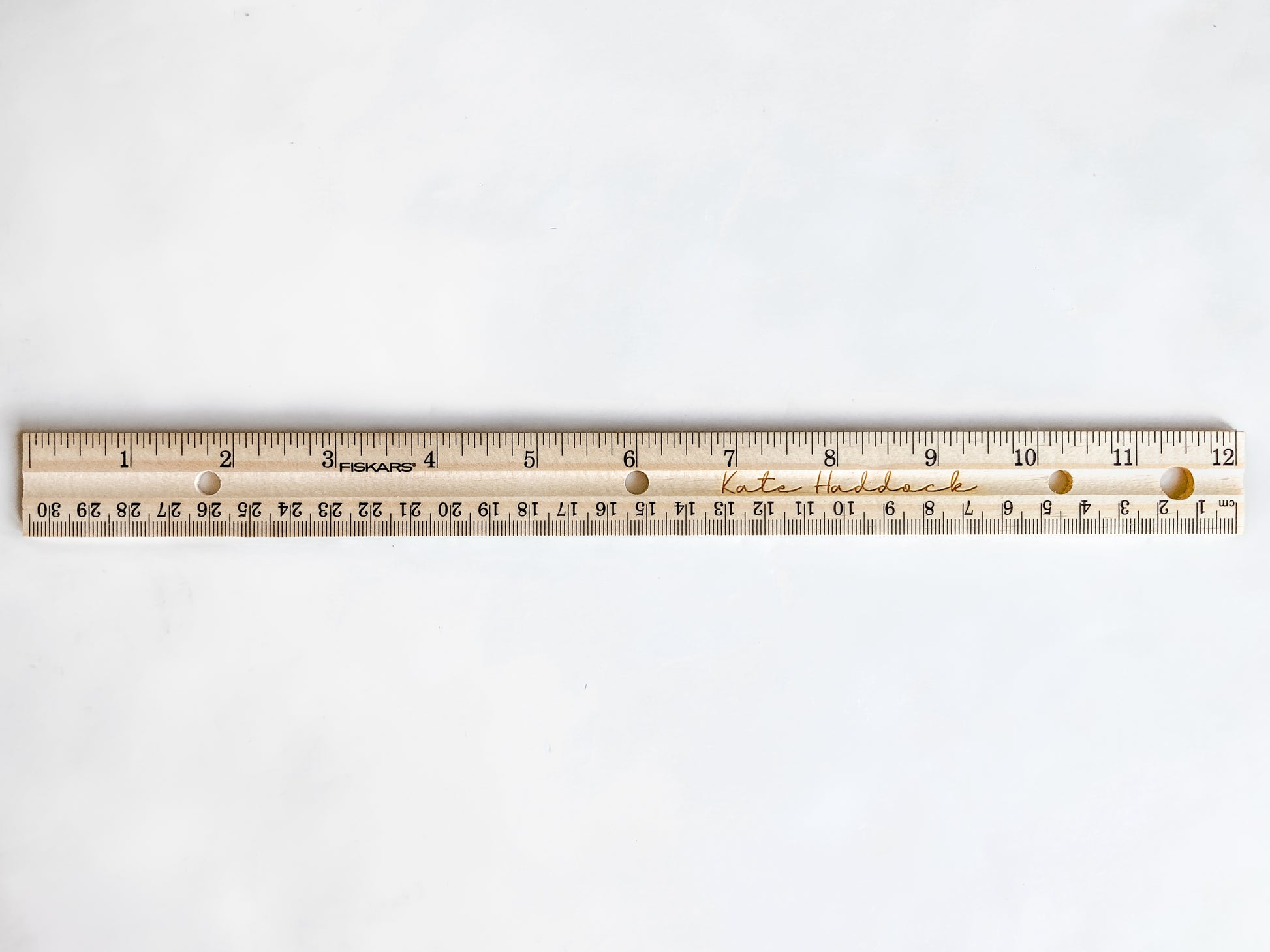 Personalized Wood 12 Inch Ruler with cm – Modern Touch Creations