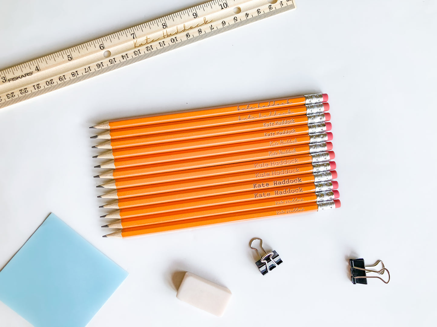 Personalized #2 Pencils 12 Pack with Student Name