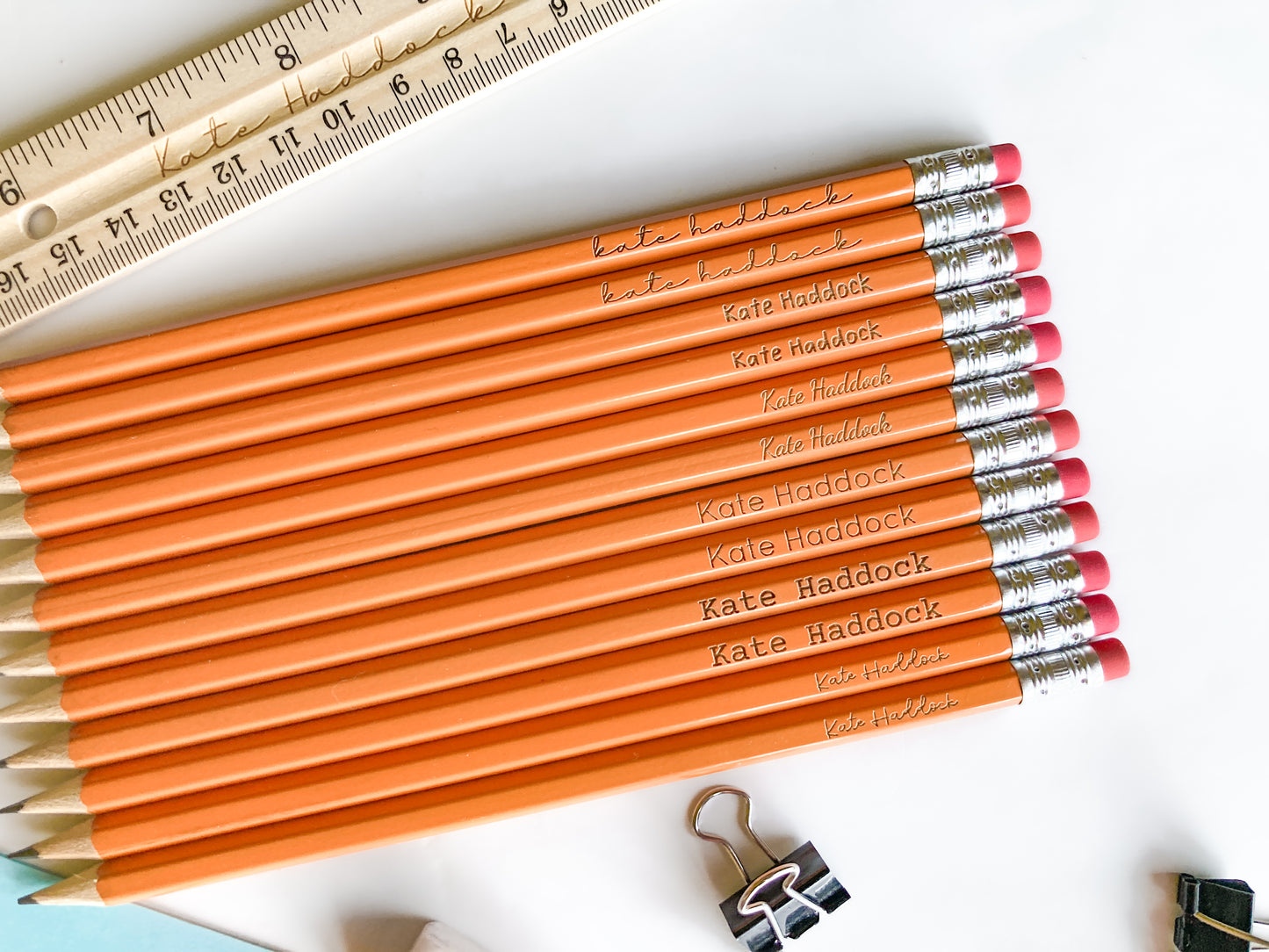 Personalized #2 Pencils 12 Pack with Student Name